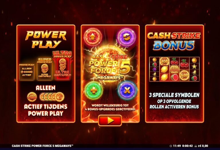 Screenshot 1 van Cash Strike Power Force 5 Megaways